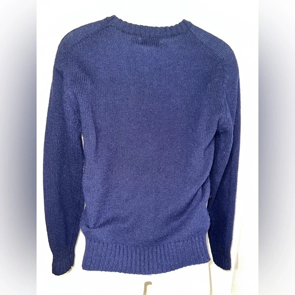 Vintage McGregor, M, wool blend, Blue/Red Argyle, long sleeve crewneck sweater - Picture 2 of 5